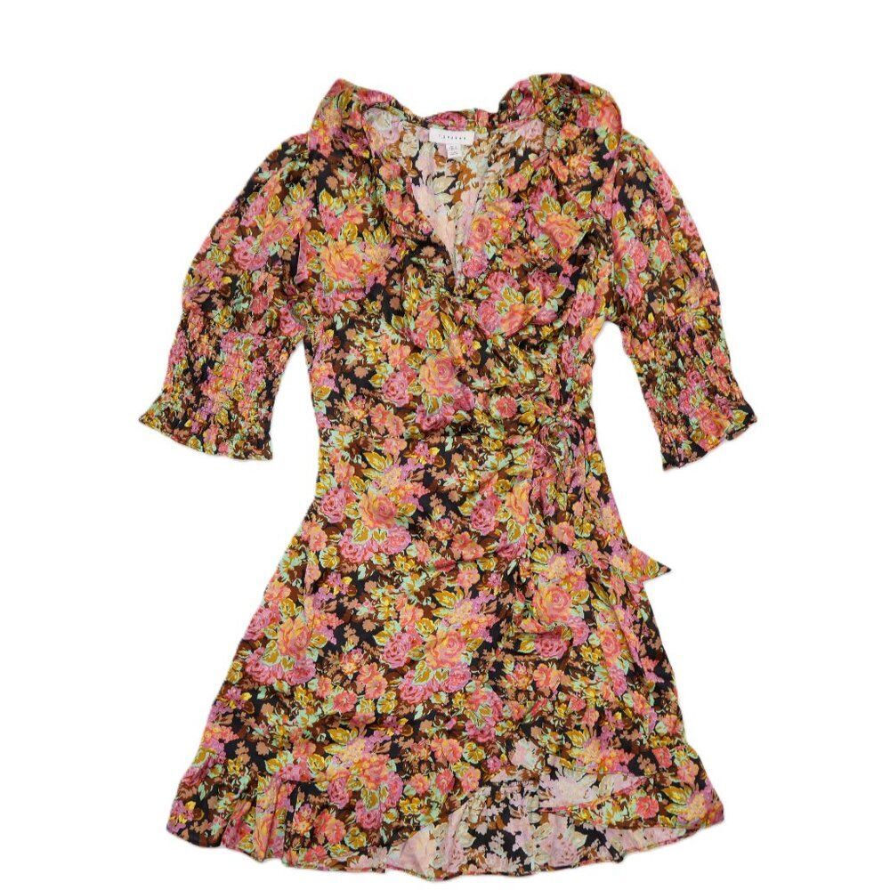 Topshop Floral Wrap Dress Size US 6 NWOT